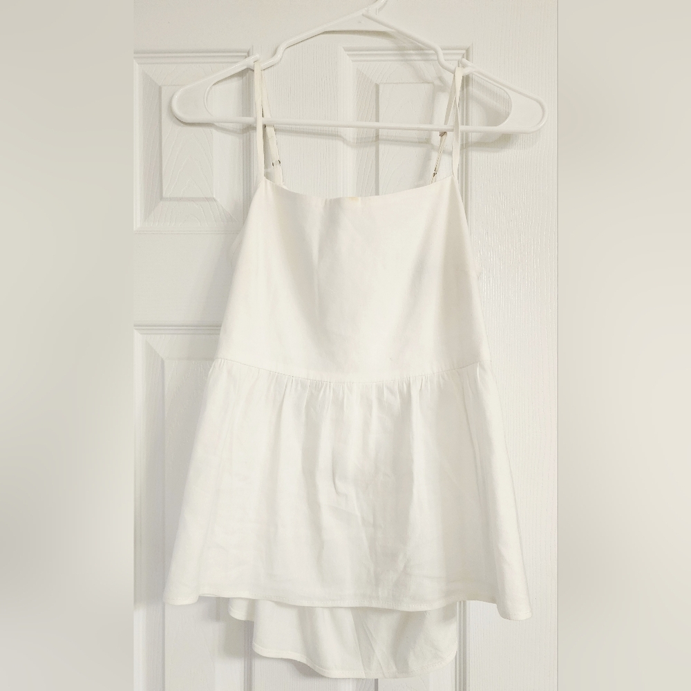Fifteen Twenty Cream Sleeveless Spaghetti Strap Camisole